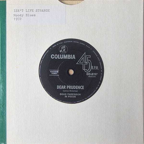 Doug Parkinson In Focus – Dear Prudence vinyl cover