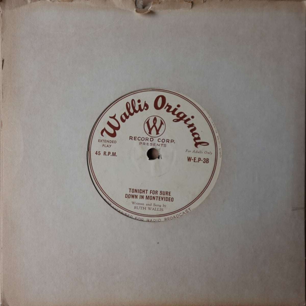 Ruth Wallis – Red Hot Risque vinyl cover