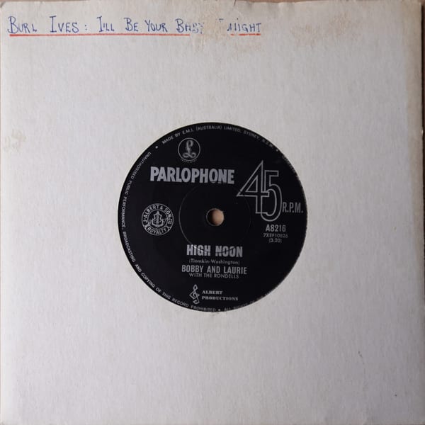 Bobby And Laurie, The Rondells – Tonight, When I Come Home vinyl cover