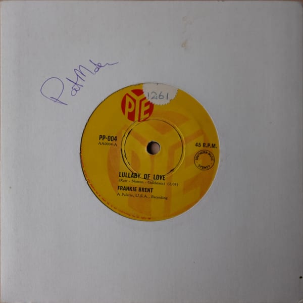 Frankie Brent – Lullaby Of Love vinyl cover