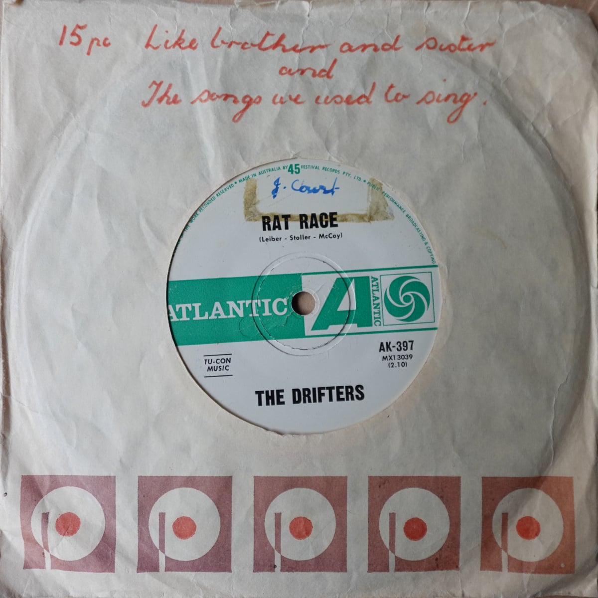 The Drifters – Rat Race / If You Don't Come Back vinyl cover