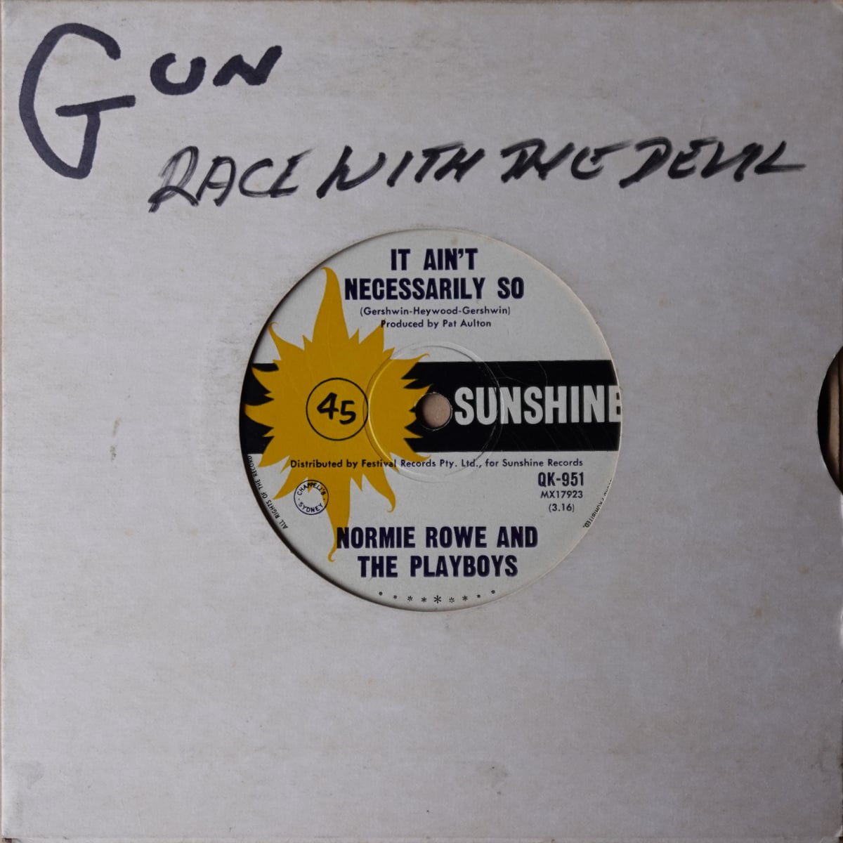 Normie Rowe & The Playboys – It Ain't Necessarily So vinyl cover