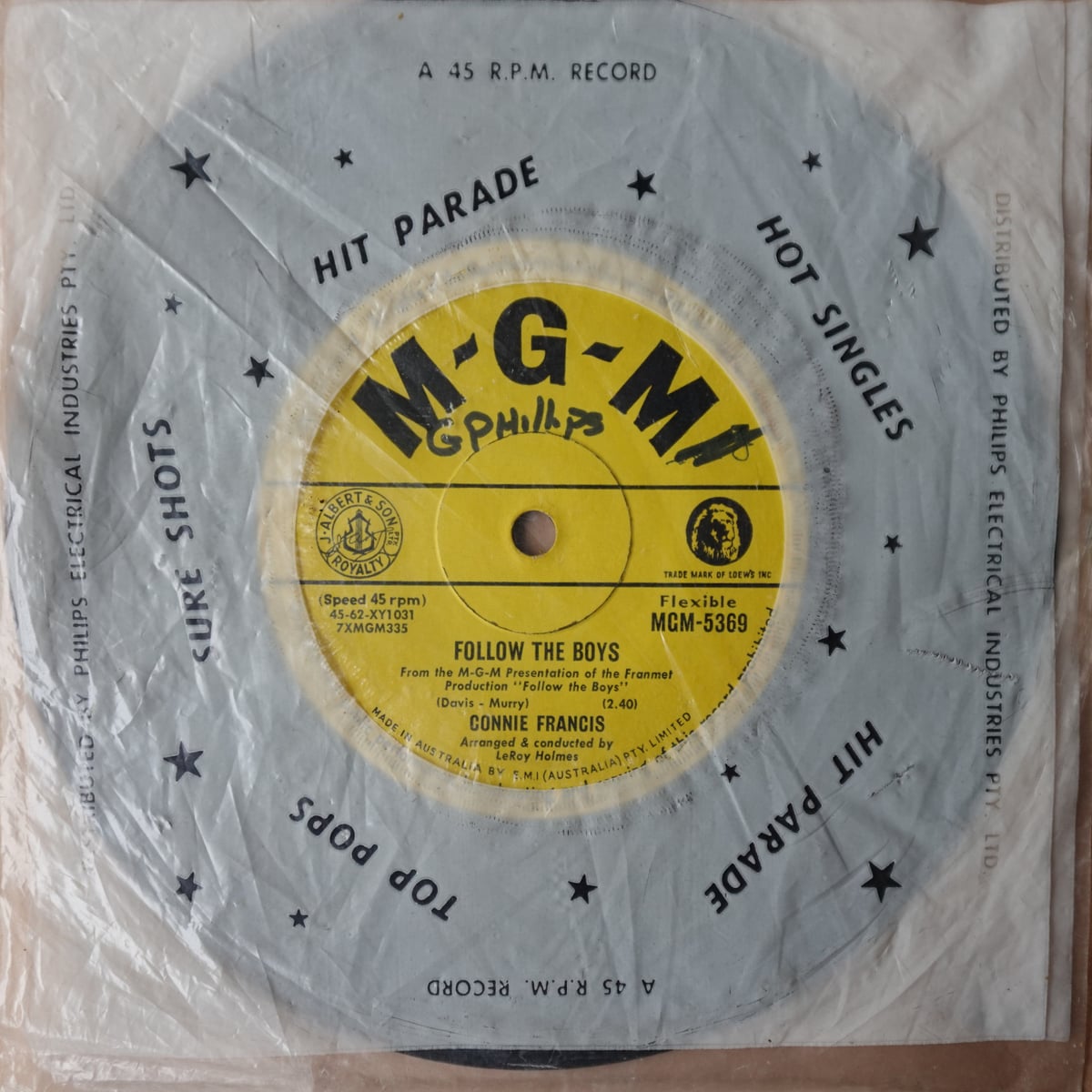 Connie Francis – Follow The Boys / Waiting For Billy vinyl cover