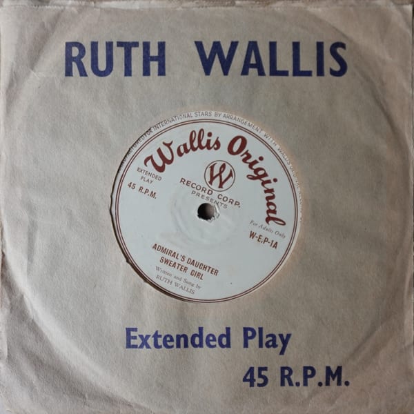 Ruth Wallis – Admiral's Daughter EP vinyl cover