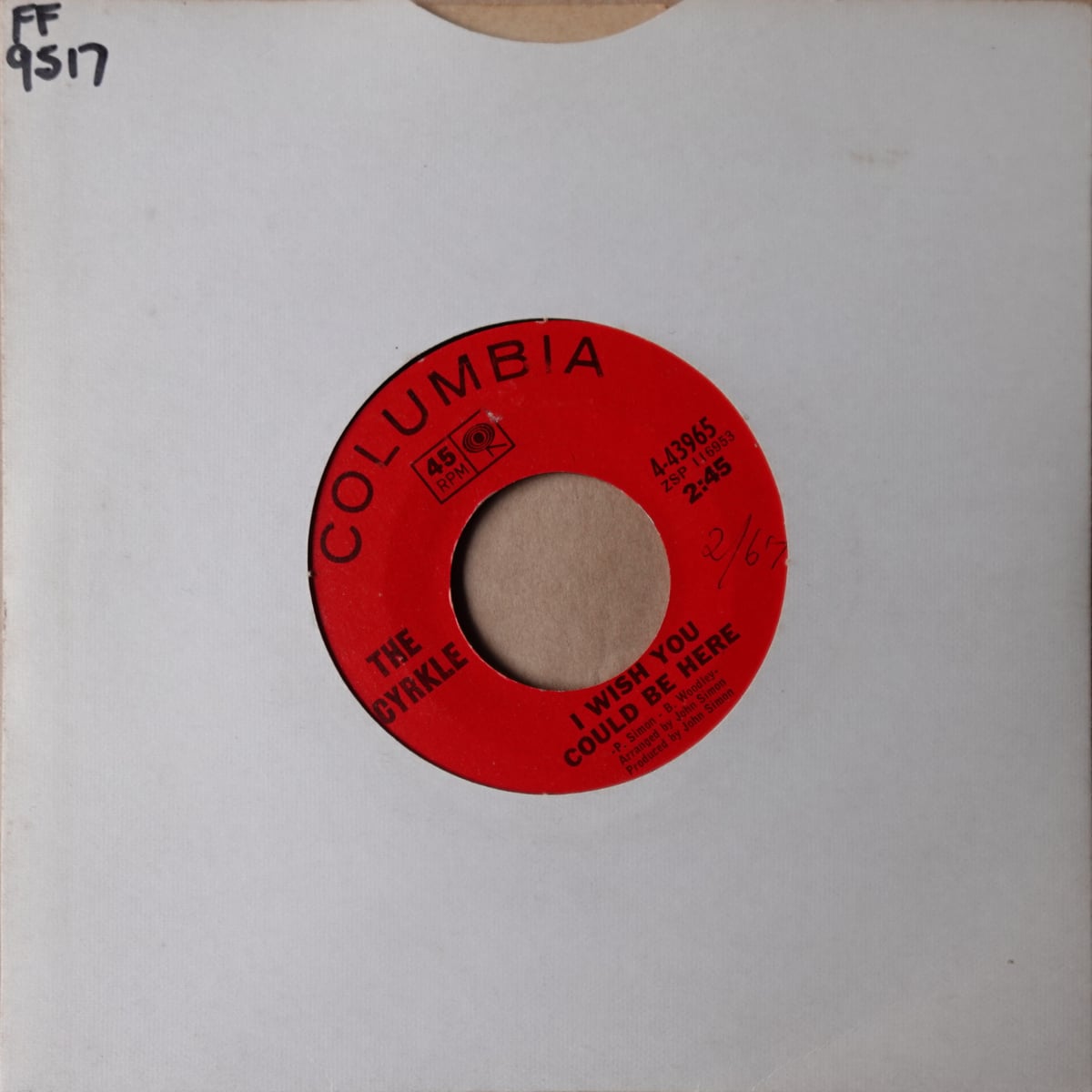 The Cyrkle – I Wish You Could Be Here vinyl cover