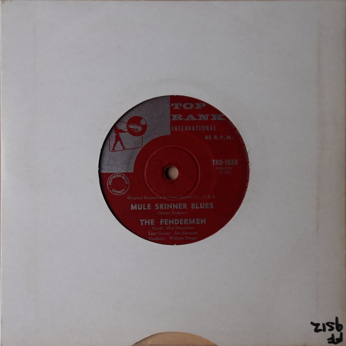 The Fendermen – Mule Skinner Blues vinyl cover
