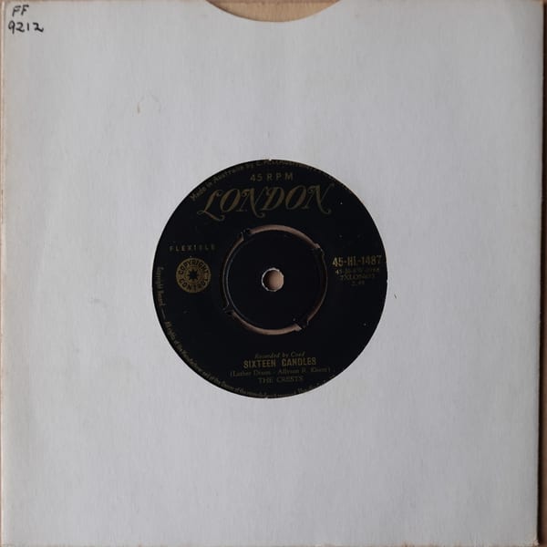 The Crests – Sixteen Candles / Beside You vinyl cover