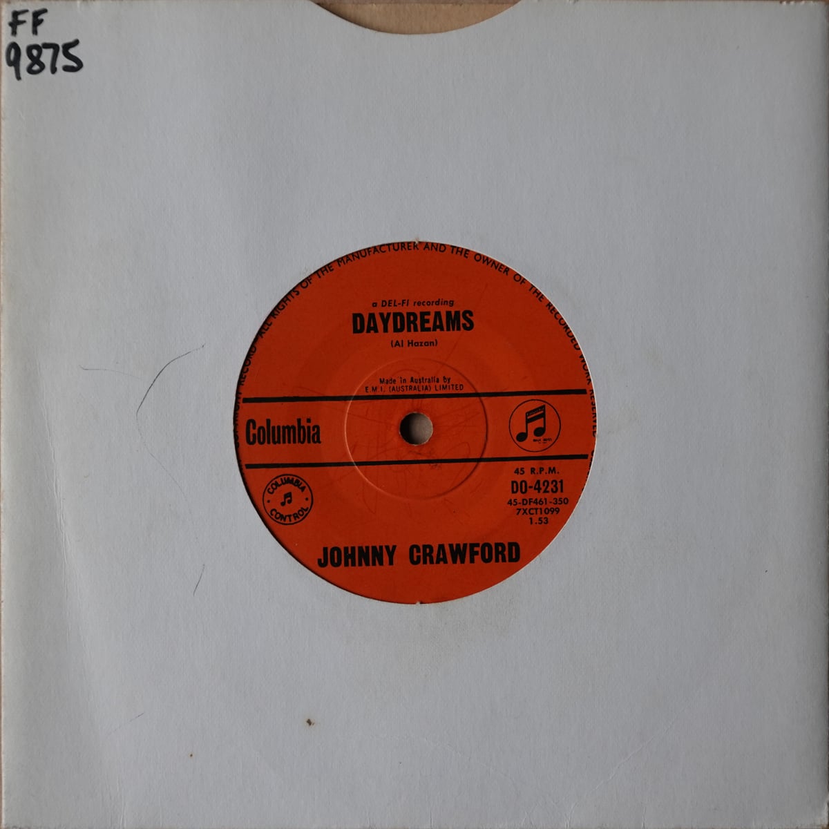 Johnny Crawford – Daydreams vinyl cover