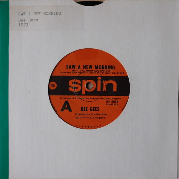 Bee Gees – Saw A New Morning vinyl cover