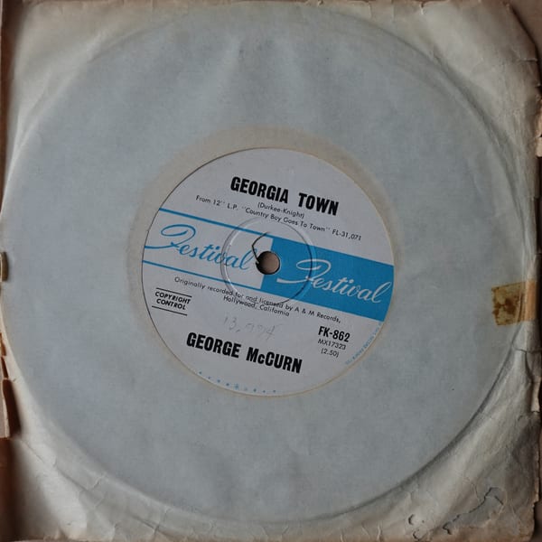 George McCurn – As Tears Go By vinyl cover