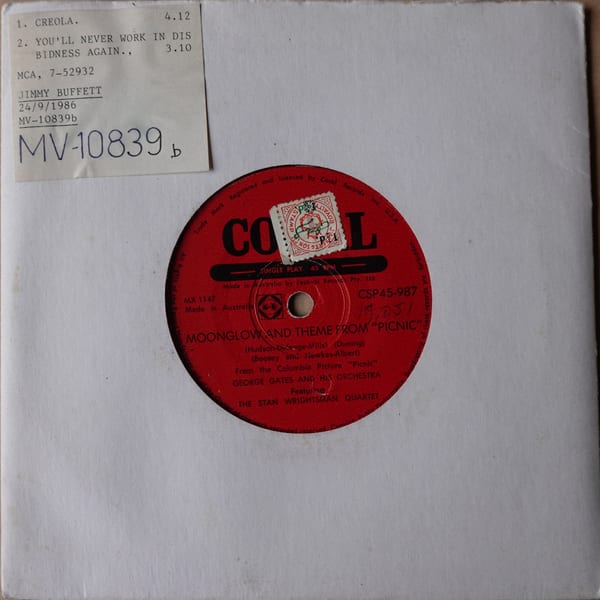 George Cates And His Orchestra, George Cates And His Chorus And Orchestra – Moonglow And Theme From "Picnic" / Rio Batucada vinyl cover