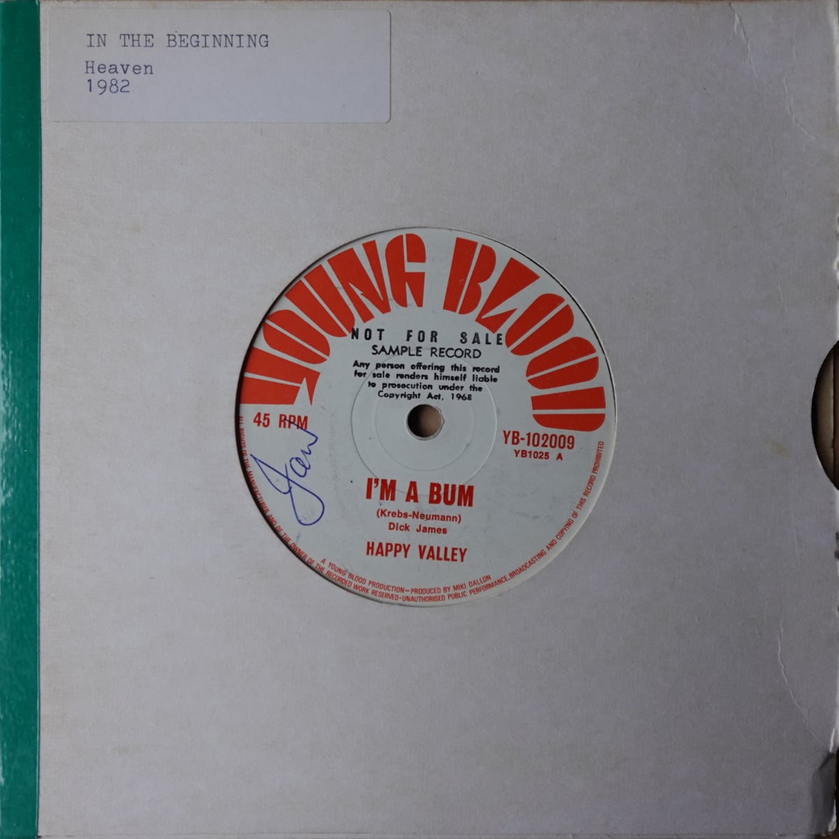 Happy Valley – I'm A Bum vinyl cover