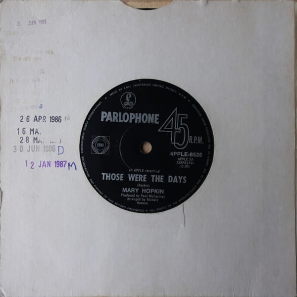 Mary Hopkin – Those Were The Days vinyl cover