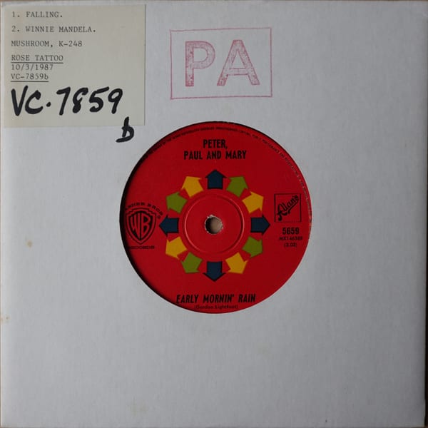Peter, Paul & Mary – Early Mornin' Rain vinyl cover