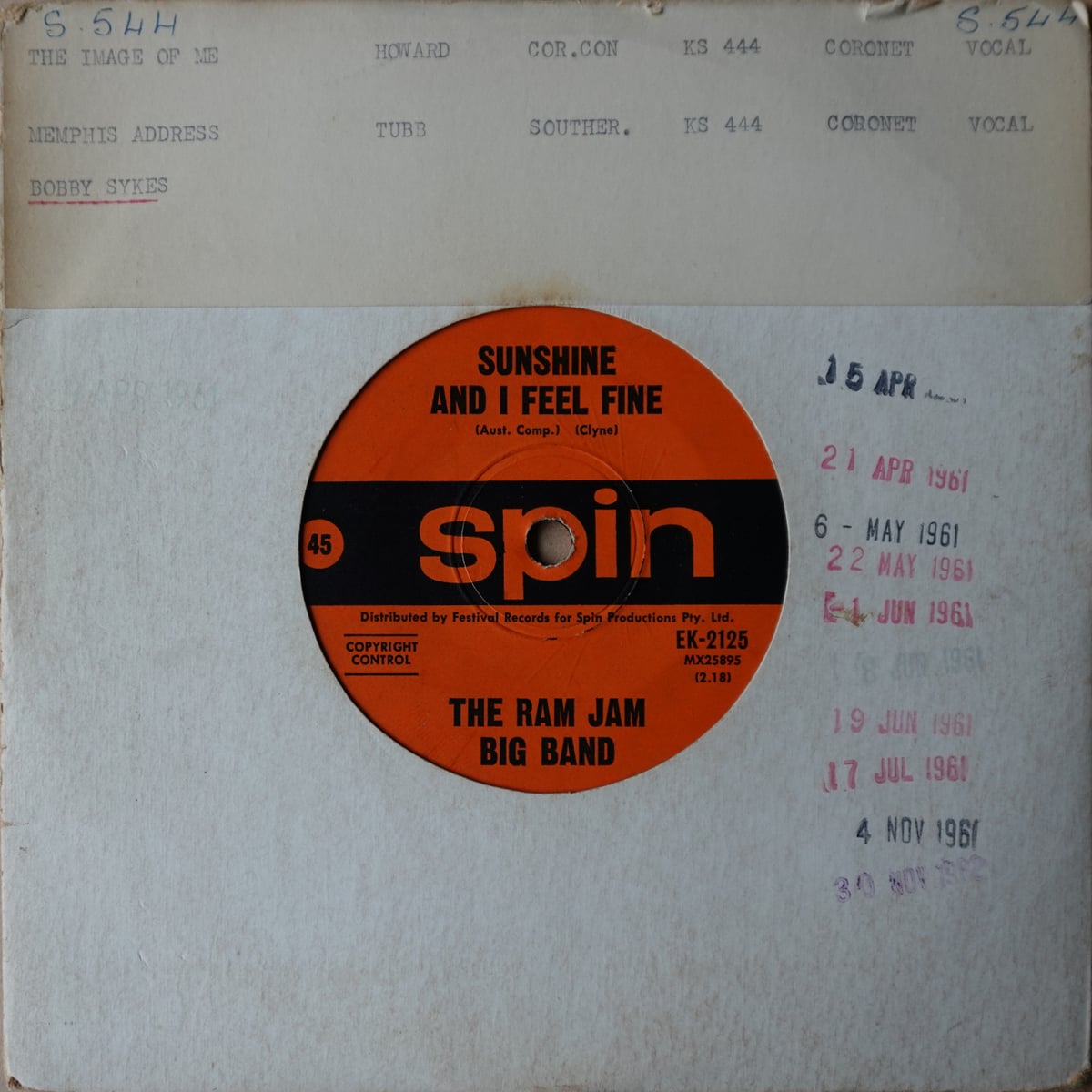 Ram Jam Big Band – Sunshine And I Feel Fine vinyl cover