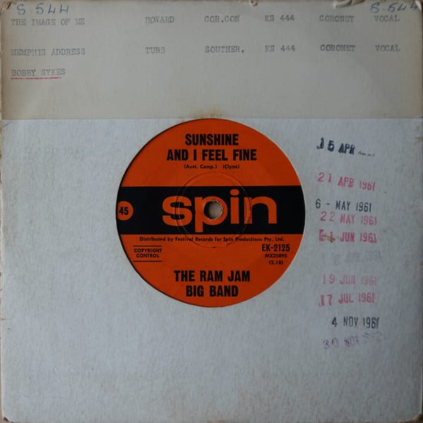 Ram Jam Big Band – Sunshine And I Feel Fine vinyl cover