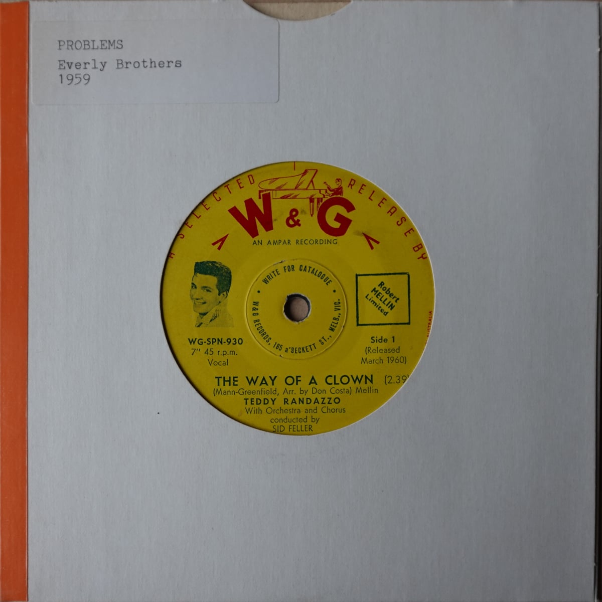Teddy Randazzo – The Way Of A Clown vinyl cover