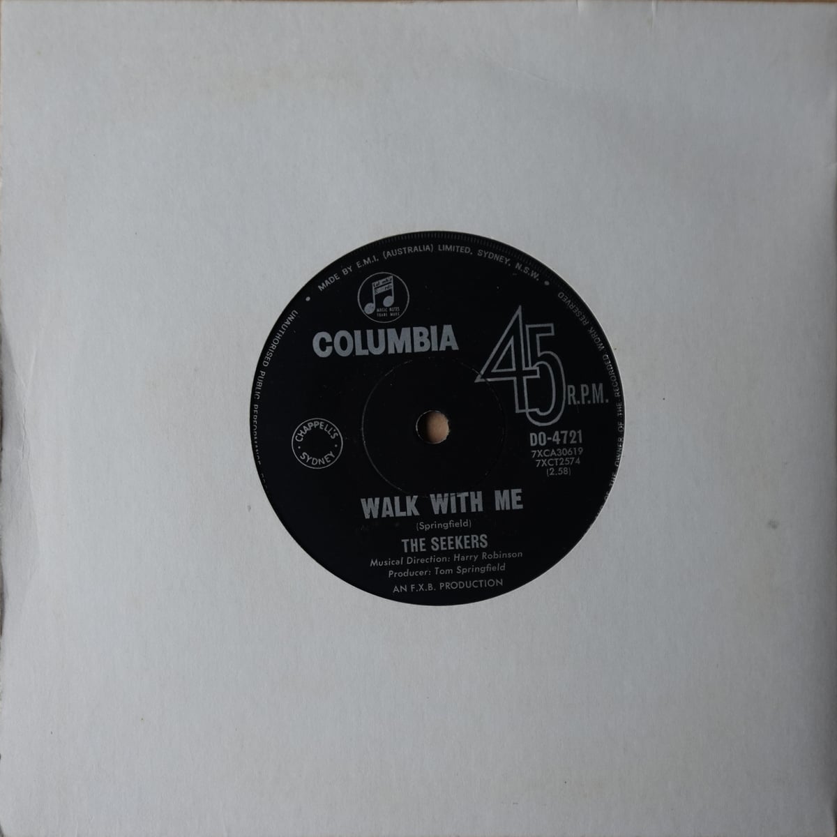 The Seekers – Walk With Me/We're Moving On vinyl cover