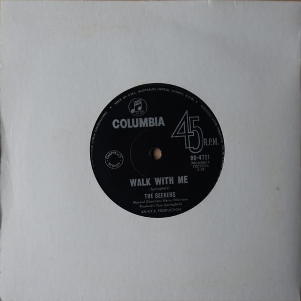 The Seekers – Walk With Me/We're Moving On vinyl cover
