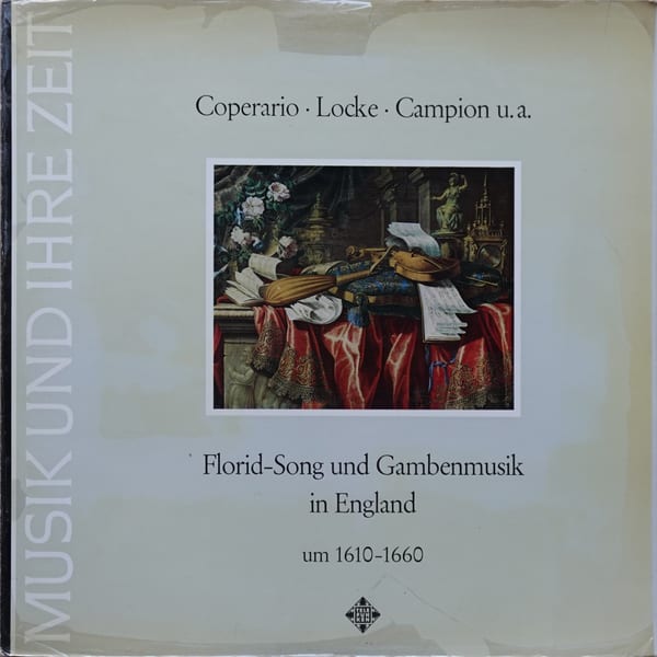 Various – Florid-Song und Gambenmusik in England um 1610-1660 vinyl cover