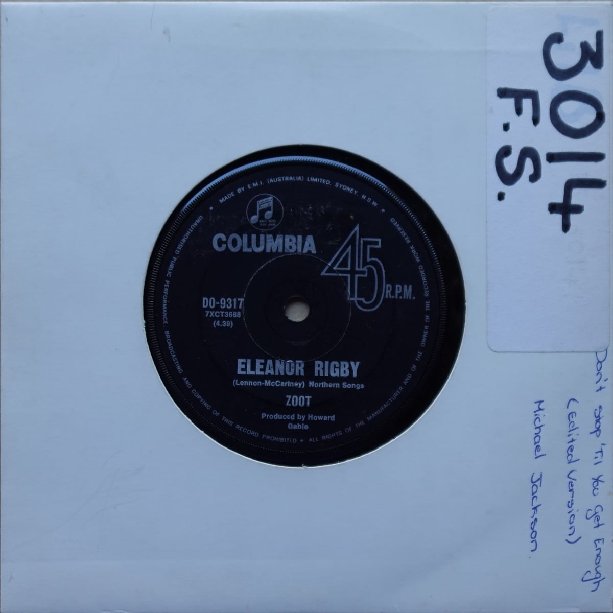 Zoot – Eleanor Rigby vinyl cover