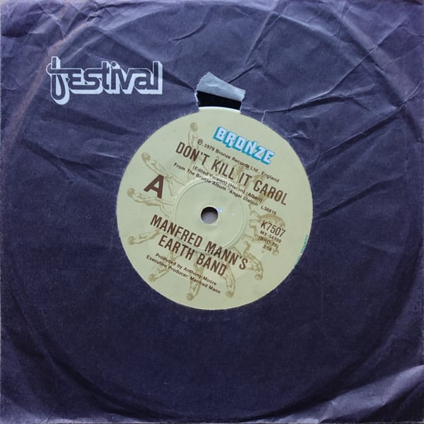 Manfred Mann's Earth Band – Don't Kill It Carol vinyl cover