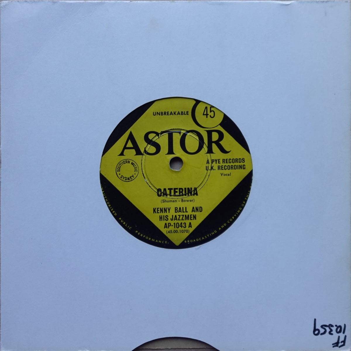 Kenny Ball And His Jazzmen – Caterina vinyl cover