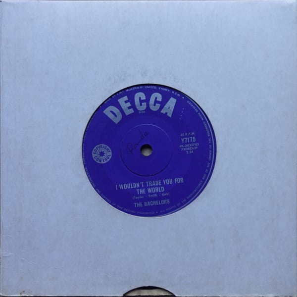 The Bachelors – I Wouldn't Trade You For The World vinyl cover