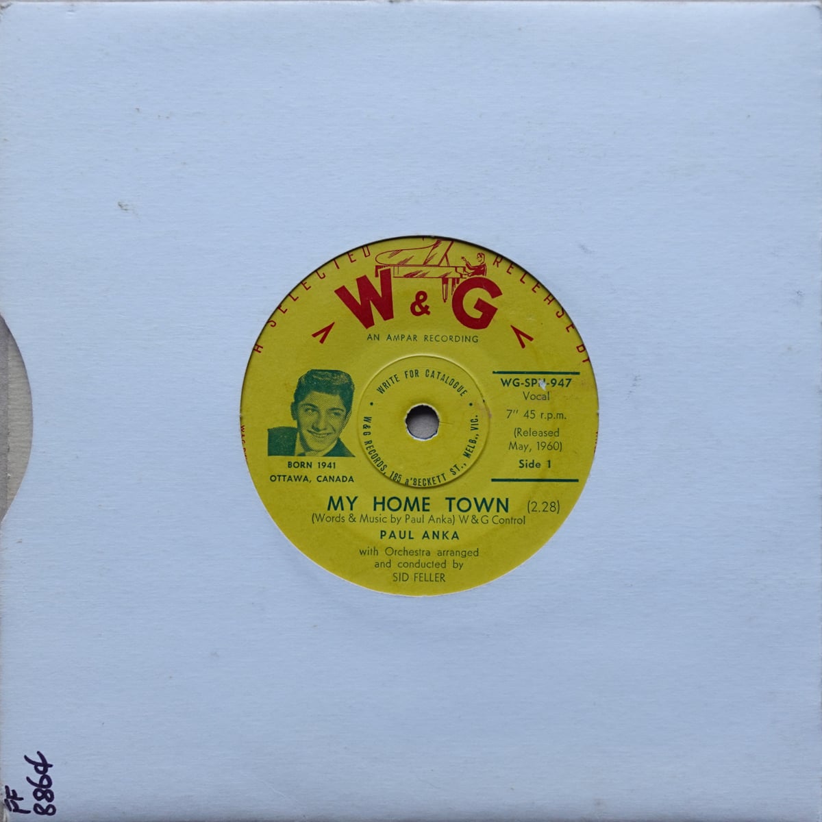 Paul Anka – My Home Town vinyl cover