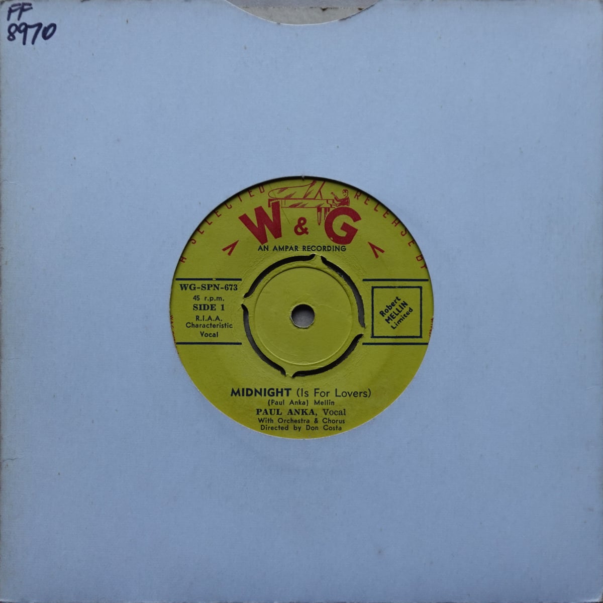 Paul Anka – Midnight (Is For Lovers) vinyl cover