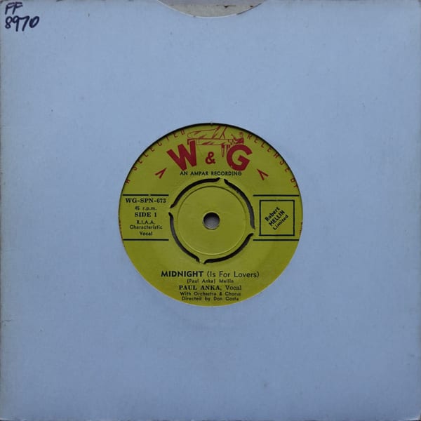 Paul Anka – Midnight (Is For Lovers) vinyl cover