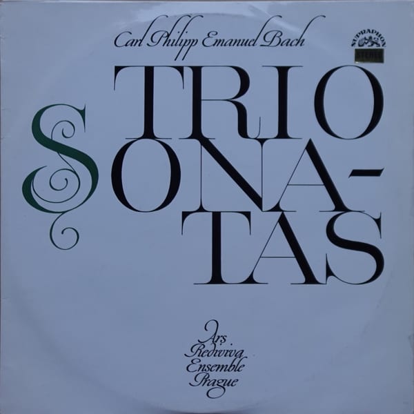 Ars Rediviva Ensemble, Carl Philipp Emanuel Bach – Trio Sonatas vinyl cover