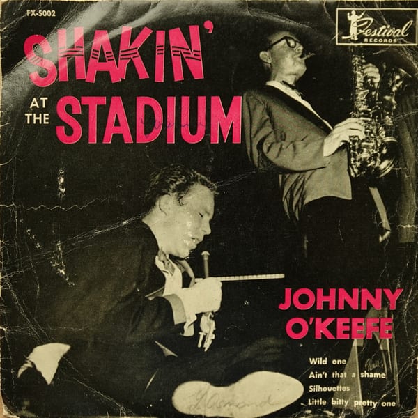 Johnny O'Keefe, The Dee Jays – Shakin' At The Stadium vinyl cover