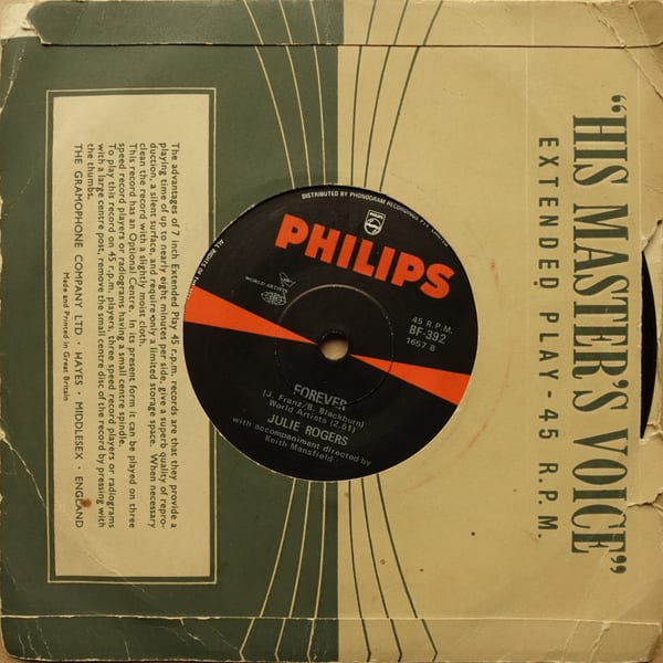 Julie Rogers – Don't Speak Of Love vinyl cover