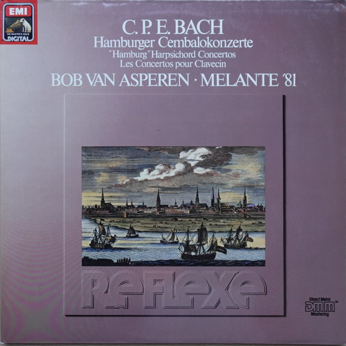 Carl Philipp Emanuel Bach, Bob Van Asperen, Melante '81 Orchestra – Hamburger Cembalokonzerte vinyl cover