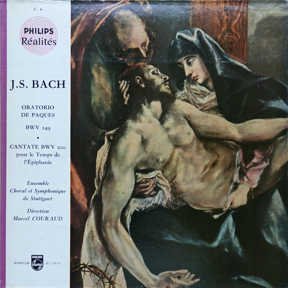 Johann Sebastian Bach, Stuttgarter Bach-Chor Und Orchester, Marcel Couraud – Oratorio De Paques BWV 249 • Cantate BWV 200 Pour Le Temps De L'Épiphanie vinyl cover