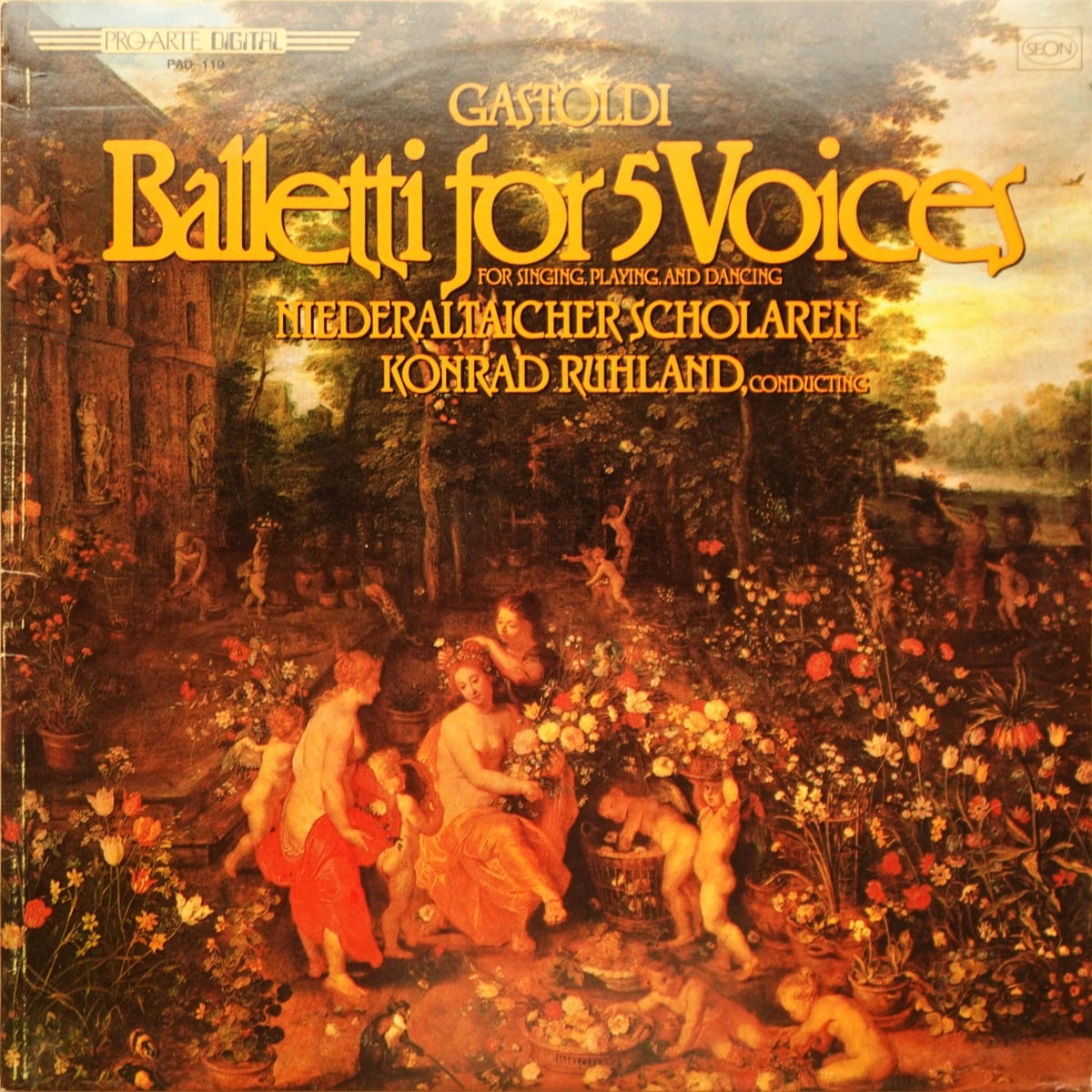 Giovanni Gastoldi, Niederaltaicher Scholaren, Konrad Ruhland – Balletti For 5 Voices For Singing, Playing And Dancing vinyl cover