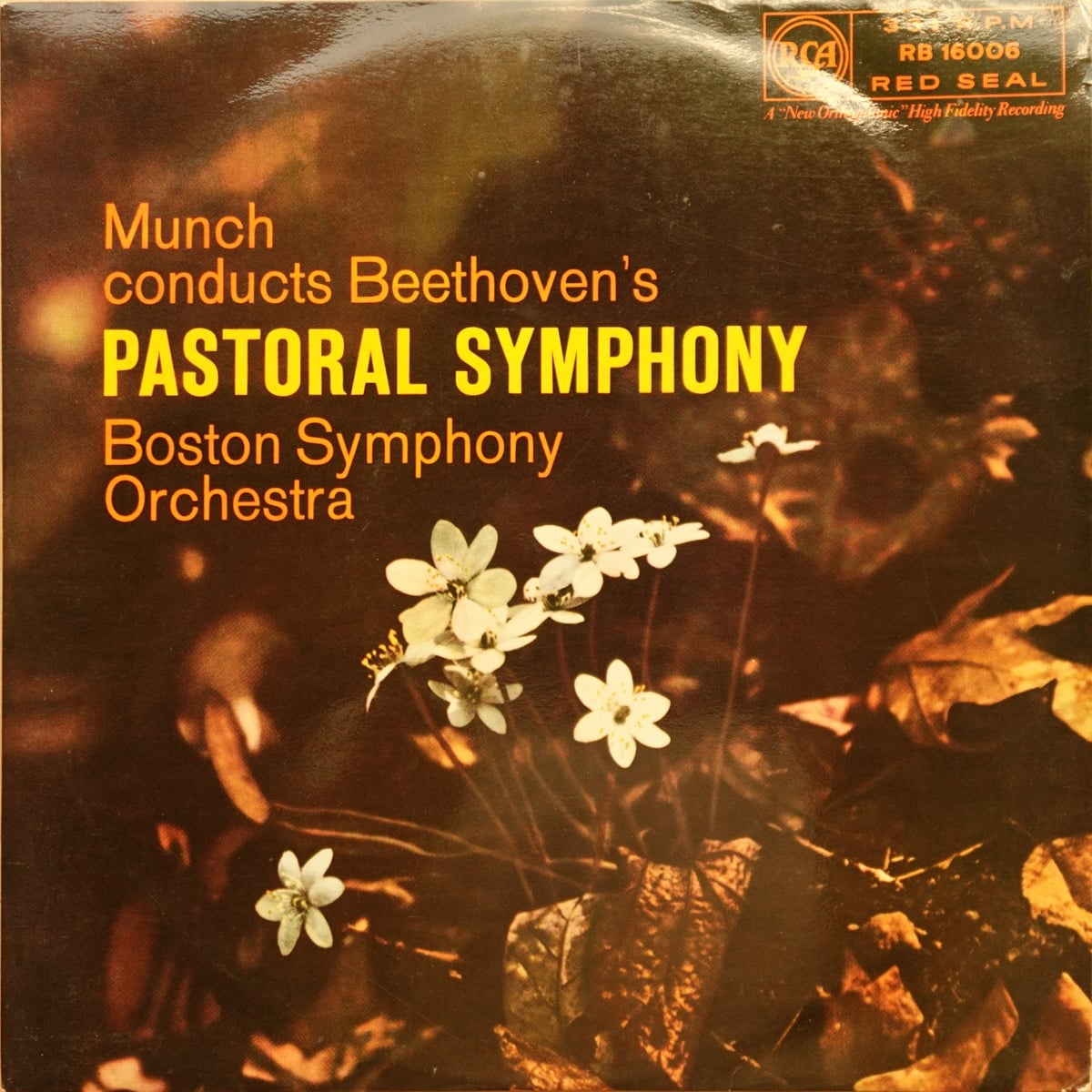 Ludwig Van Beethoven, Charles Munch, Boston Symphony Orchestra – Pastoral Symphony vinyl cover