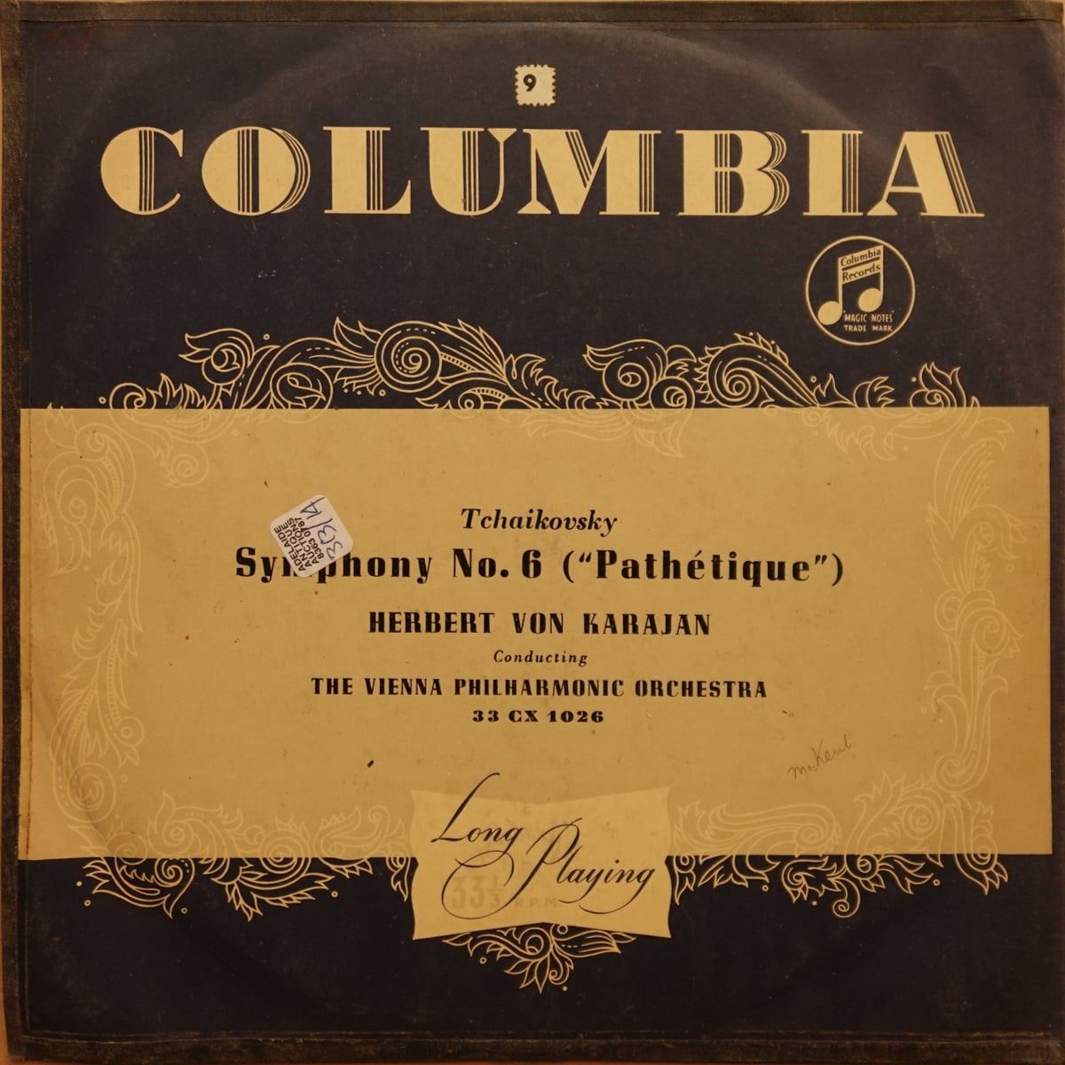 Pyotr Ilyich Tchaikovsky, Herbert von Karajan, Wiener Philharmoniker – Symphony No. 6 ("Pathétique") vinyl cover