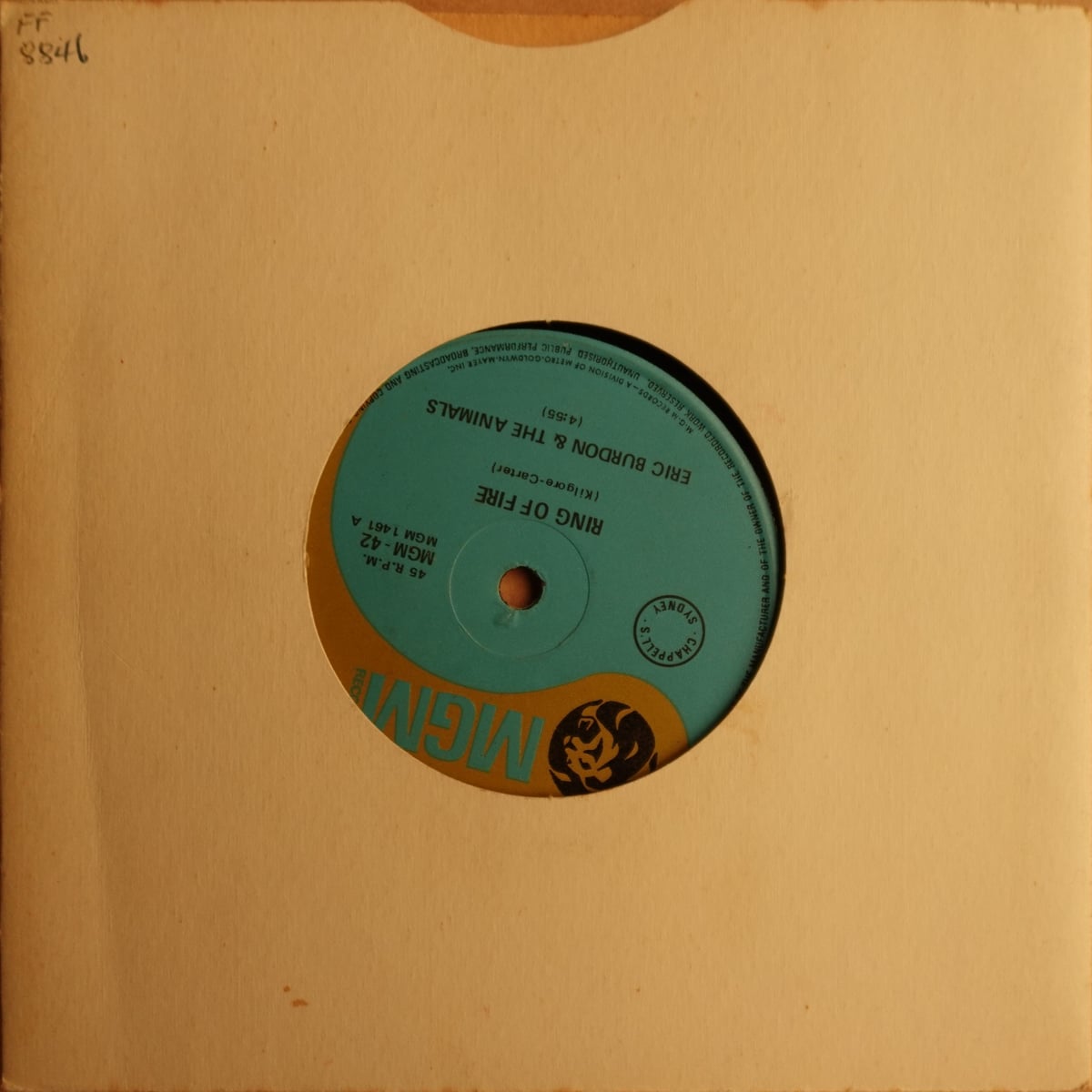 Eric Burdon & The Animals – Ring Of Fire / I'm An Animal vinyl cover
