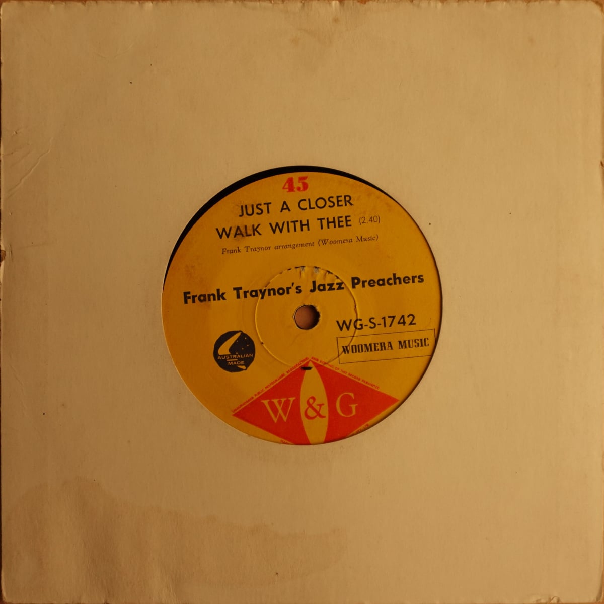 Frank Traynor's Jazz Preachers – Washington Square vinyl cover