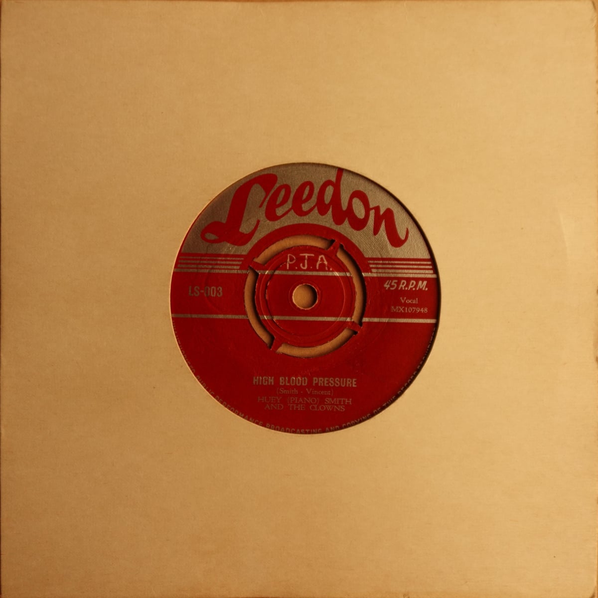 Huey "Piano" Smith & His Clowns – Don't You Just Know It / High Blood Pressure vinyl cover