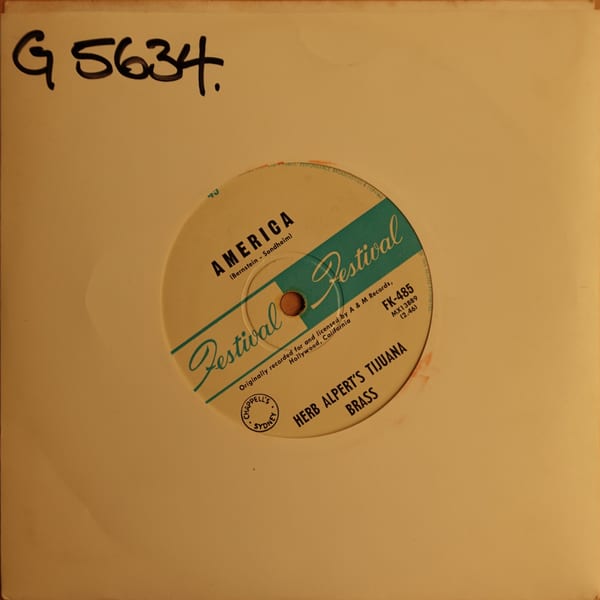 Herb Alpert & The Tijuana Brass – Spanish Harlem / America vinyl cover