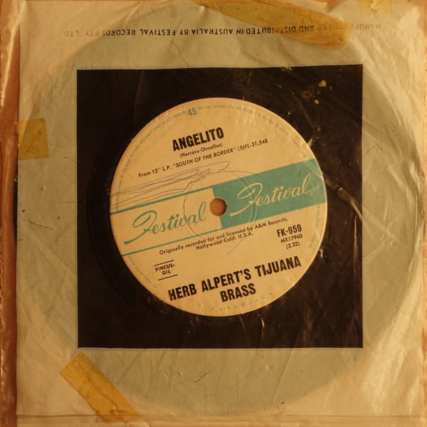 Herb Alpert & The Tijuana Brass – Peanuts / Angelito vinyl cover