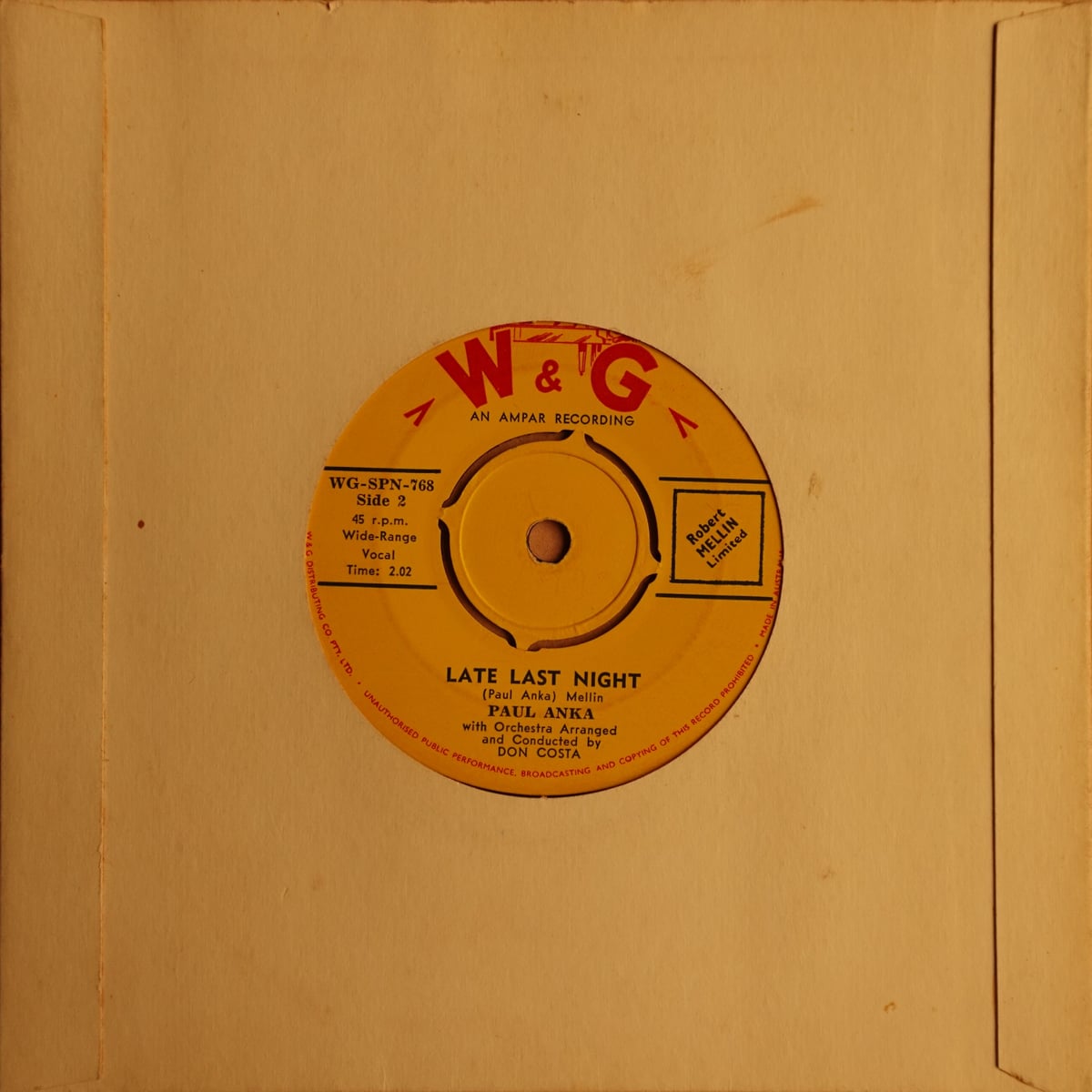 Paul Anka – I Miss You So vinyl cover
