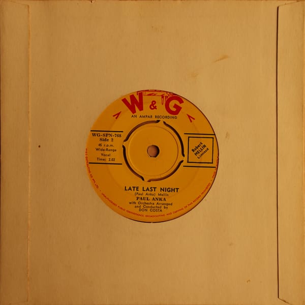 Paul Anka – I Miss You So vinyl cover