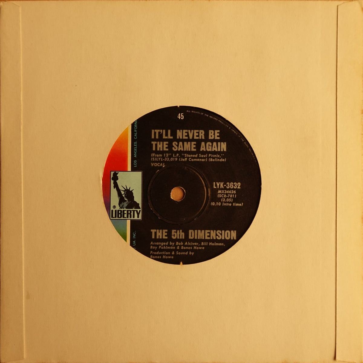 The Fifth Dimension – The Girls' Song vinyl cover