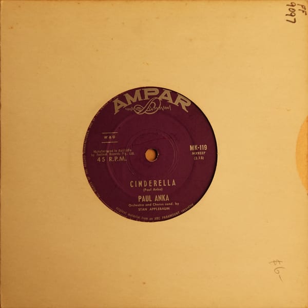 Paul Anka – Cinderella vinyl cover
