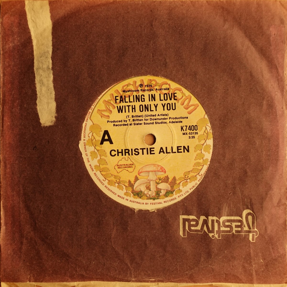 Christie Allen – Falling In Love With Only You vinyl cover