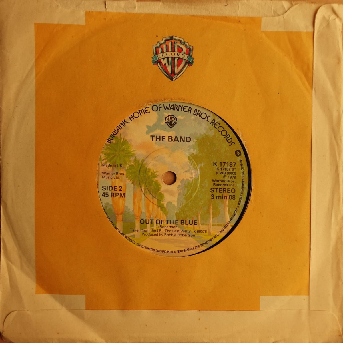 The Band – Theme From The Last Waltz vinyl cover